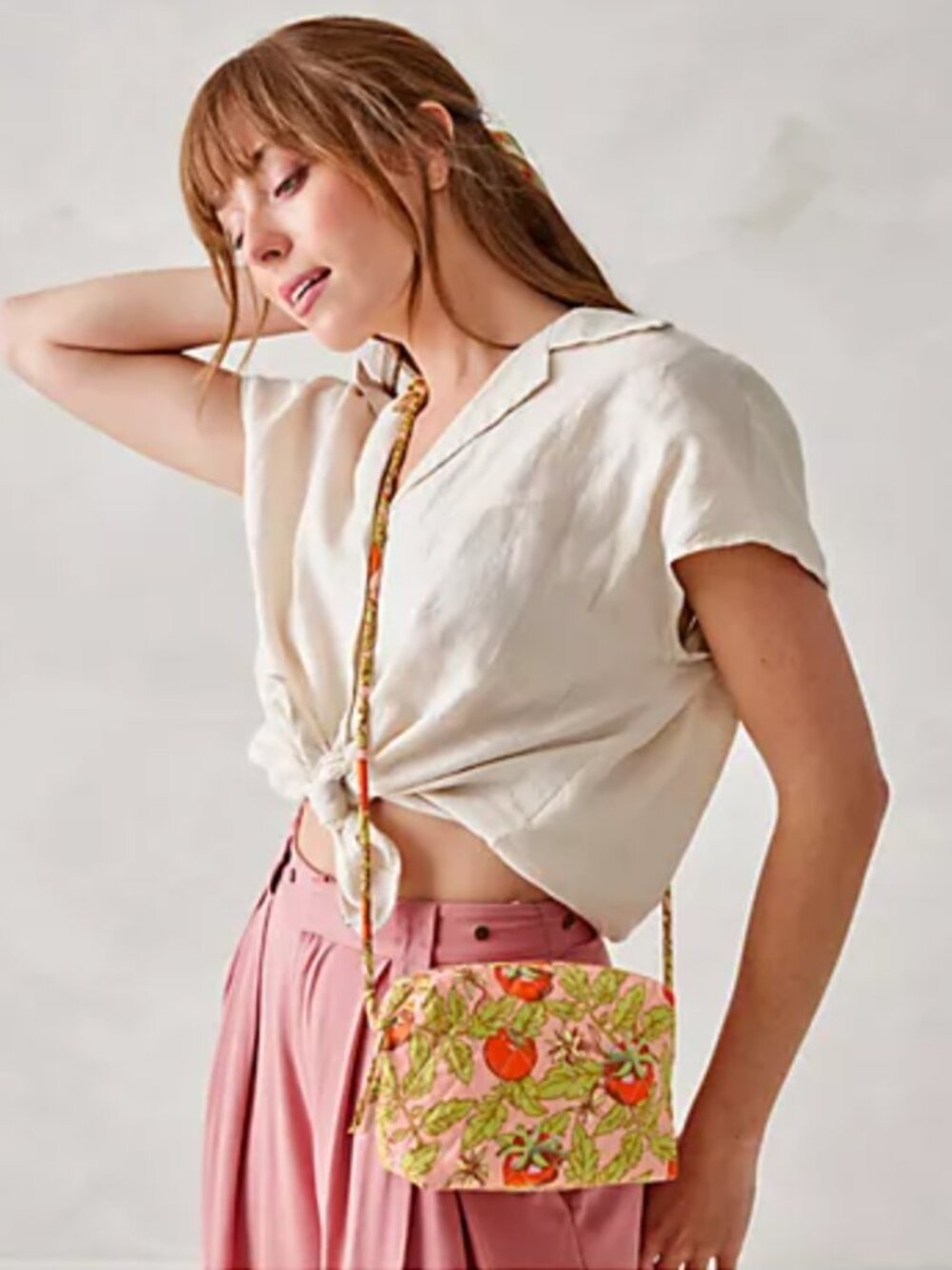 RARE Blake Crossbody Bag (Pattern: Tomato Vines)